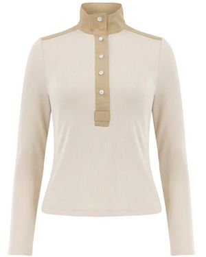 Veronica Beard Reynart Button-Detail Jumper - White