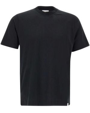 Diktat Ribbed-Neck T-Shirt - Black