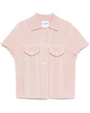 Kujten Cashmere Knitted Top - Pink