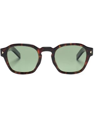 Prada Sonnenbrille Mit Ikonischer Plakette Aus Metall, Herren, Gläser - Rot