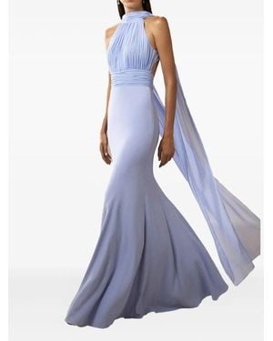 Nicole Miller Julya Halter-neck Maxi Dress - ブルー