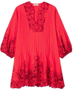 Sandro Embroidered Mini Dress