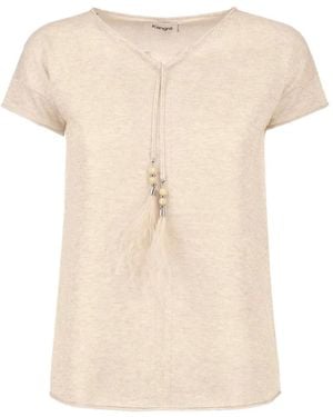 Kangra T-Shirt À Ornements - Natural