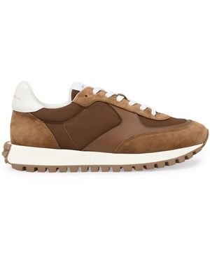 Gianvito Rossi Gravel Panelled Trainers - Brown