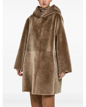 Manzoni 24 Leather-Trimmed Fur Coat - Natural