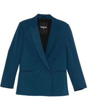 Patrizia Pepe Double-Breasted Blazer - Blue
