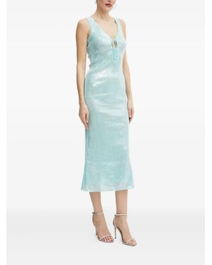 Bardot Abito Midi Con Paillettes - Blu