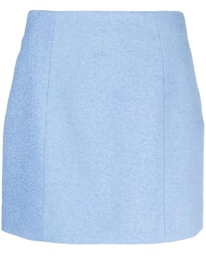 Patou Linen-Blend Miniskirt - Blue
