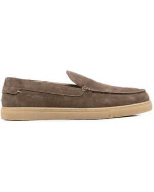 Marc O' Polo Model Check Suede Slip-On Loafers - Brown