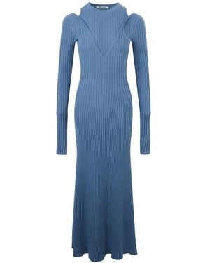 Ports 1961 Cut-Out Knitted Dress - Blue
