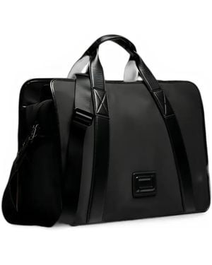 Lancel 45 Mistral Leather-Trim Holdall Bag - Black