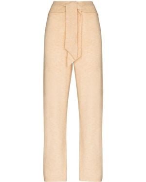 Nanushka Tied Waist Knit Pants - Natural