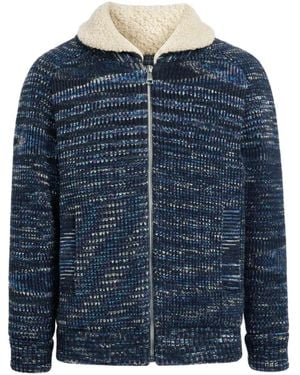 Missoni Veste À Col En Peau Lainée - Blue
