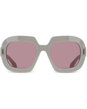 Ferragamo Zonnebril Met Vierkant Montuur - Roze