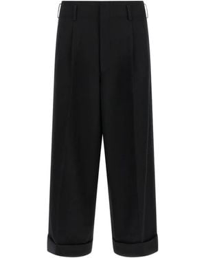 Comme des Garçons Cropped Wide-Leg Pants - Black