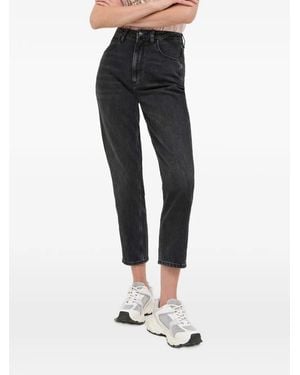 Guess Five-Pocket Logo-Patch Jeans - Black