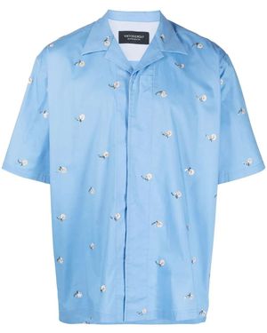 Viktor & Rolf Sequin Embellished Short-Sleeved Shirt - Blue