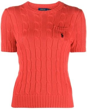 Polo Ralph Lauren Embroidered Logo Knitted Top