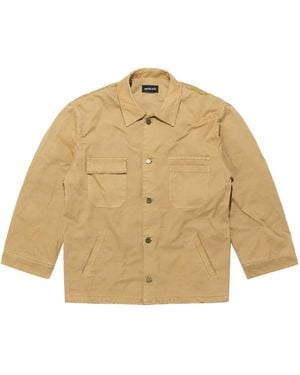 Mainless Distressed Cotton Jacket - Natural