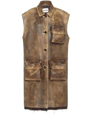 Miu Miu Langes Top - Braun