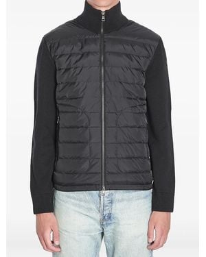 Moncler Logo Patch Padded Zip-Up Cardigan - Black