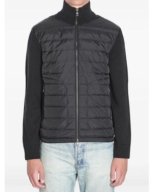 Moncler Padded Wool-Blend Down Jacket - Black