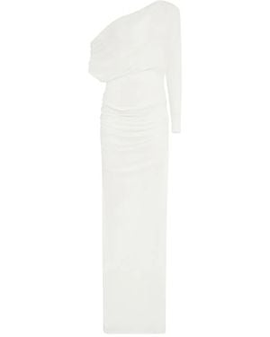 Alex Perry Robe Longue À Une Manche - Blanc
