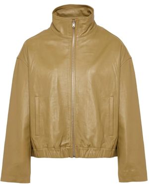 Yves Salomon Leather Jacket - Natural