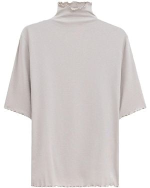 Filippa K Camiseta con cuello alto - Blanco