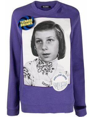 Raf Simons Sweater Met Fotoprint - Blauw