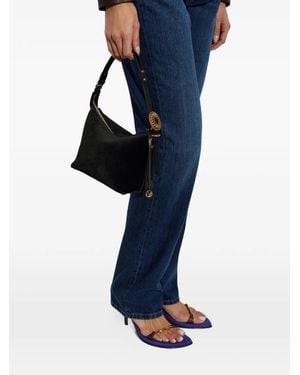 Etro Medium Rosette Suede Tote Bag - Blue