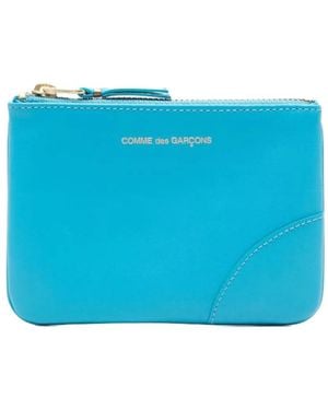 Comme des Garçons Portefeuille Zippé À Coutures Apparentes - Blue