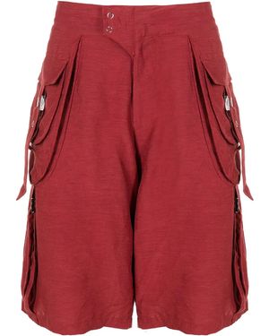 Amir Slama Cargo Bermuda Shorts - Red