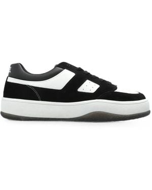 DIESEL S-D-Long Low Leather Low-Top Sneakers - White