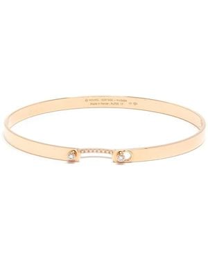 Nouvel Heritage 18Kt Rose Business Meeting Mood Diamond Bangle - White