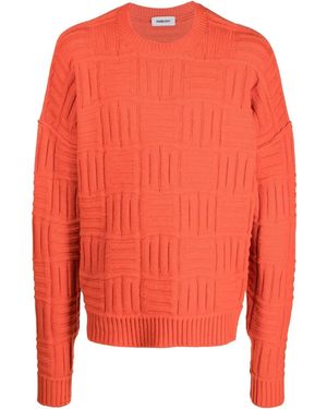 Ambush Pull En Maille À Motif Monogrammé - Orange