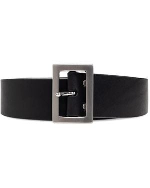 Rick Owens Leather Belt - White