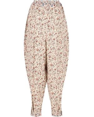 Loro Piana Pantaloni Emon A Fiori Con Pieghe - Neutro