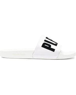 Philipp Plein Logo-Print Slides - White