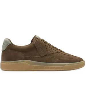 Clarks Craftrally Ace Suede Trainers - Brown