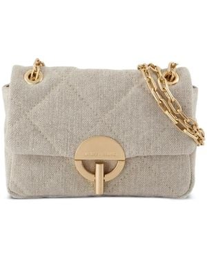 Vanessa Bruno Linen quilted shoulder bag - Grau