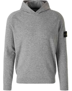 Stone Island Hooded Zip Sweatshirt - Grey