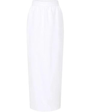 Posse Elastic-Waist Pencil Skirt - White