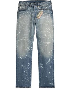 RRL Paint-Splattered Jeans - Blue
