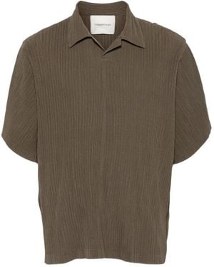 GONGDID DESIGN Plissé Short-Sleeve T-Shirt - Green