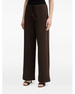 Trussardi Wide-Leg Drawstring Track Trousers - Black