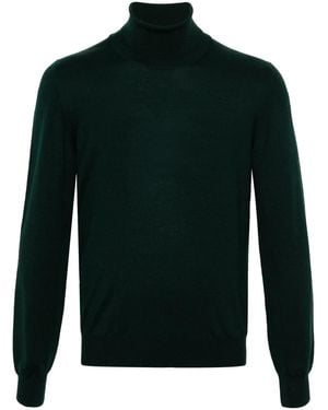 Fileria Roll-Neck Virgin Wool Jumper - Green