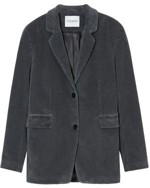 Closed Corduroy Three-Button Blazer - Black