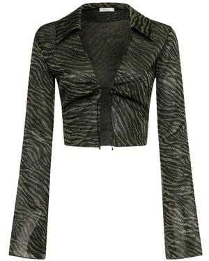 Oséree Animalier Slim-Fit Shirt - Green