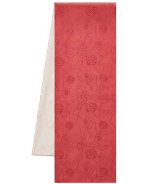 Shanghai Tang Patterned Scarf - Red